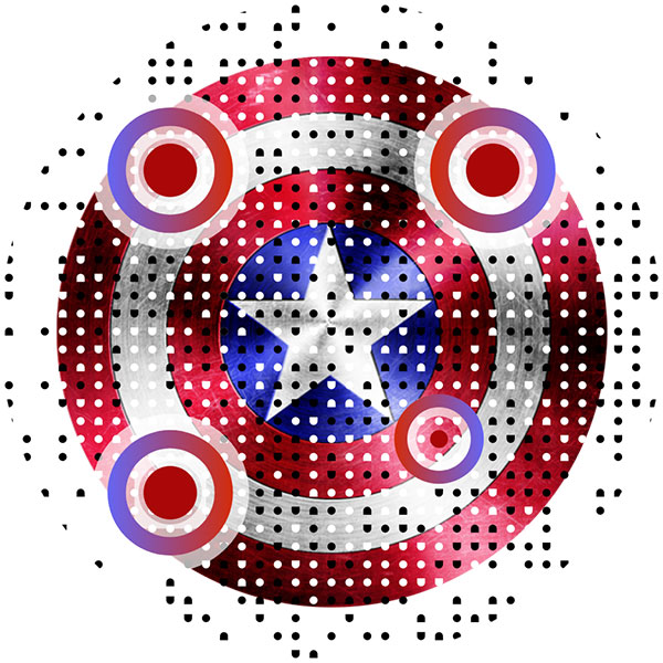 QR code with logo example Captain America