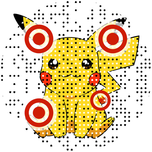 QR code with logo example Pickachu