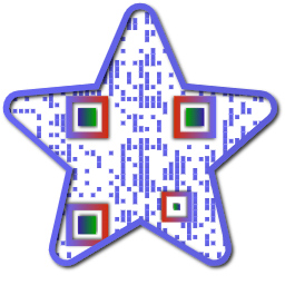 QR kód ve tvaru hvězdy