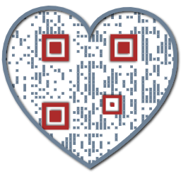 Código QR em formato de coração